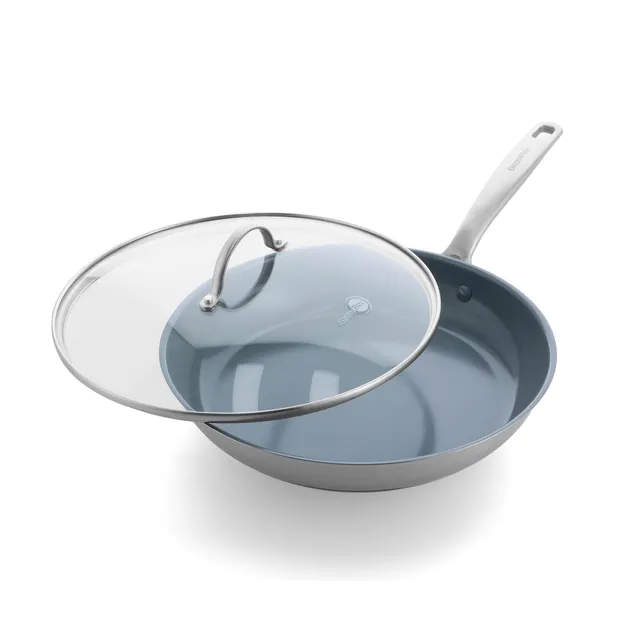 greenpan-treviso-padella-30-cm-con-coperchio-in-acciaio-inox-antiaderente-cerami image 1