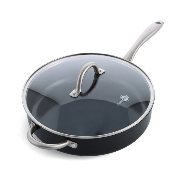 greenpan-prime-midnight-padella-alta-30-cm-4-8-lt-con-coperchio-alluminio-anodiz image 1