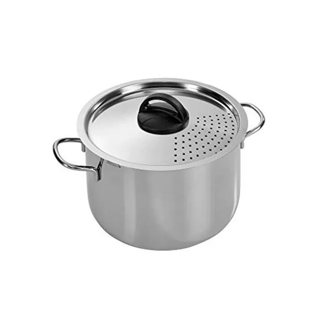 barazzoni-scola-veloce-22-cm-pentola-scolapasta-3-in-1-acciaio-inox-18-10-made-i image 1