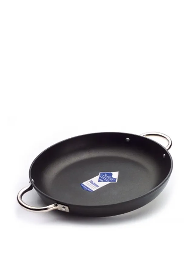 risoli-professionale-paellera-tegame-antiaderente-28-cm-alluminio-fuso-6-mm-mani image 1