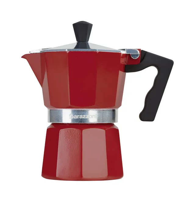 barazzoni-la-caffettiera-colorata-in-alluminio-rosso-1-tazza-certificata-accadem image 1