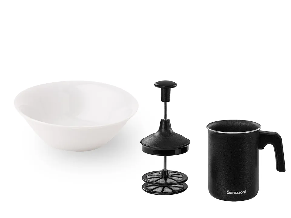 barazzoni-set-colazione-4-tazze-cereali-e-montalatte-manuale-stoviglie-da-colazi image 1