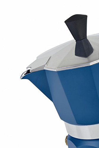 barazzoni-caffettiera-moka-1-tazza-in-alluminio-colore-blu-approvata-dai-maestri image 4