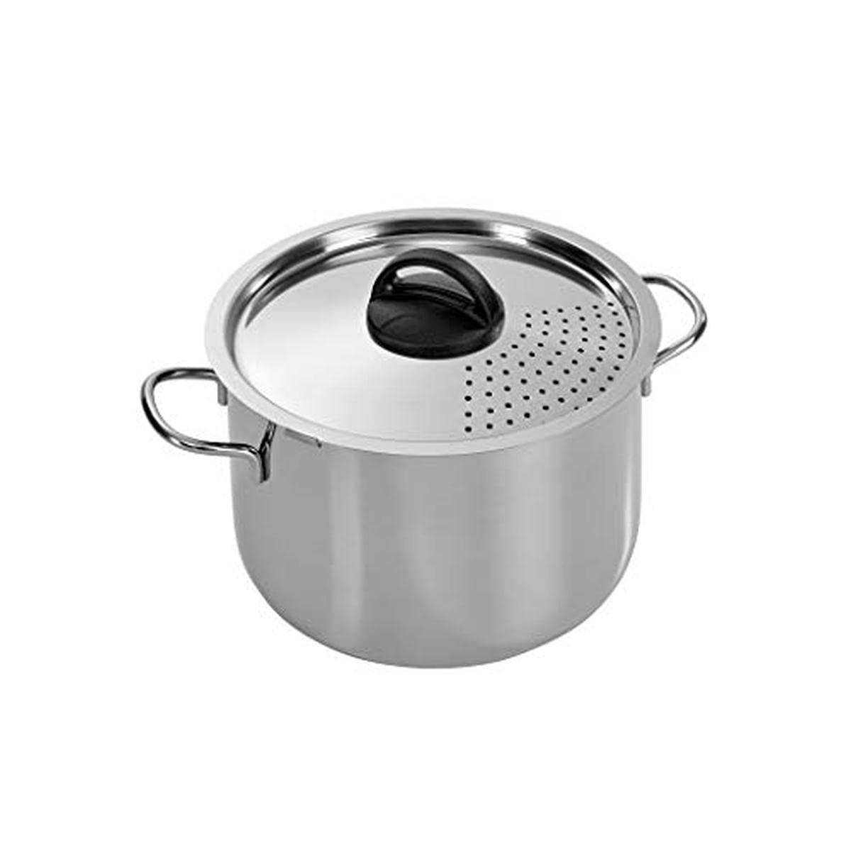 barazzoni-scola-veloce-22-cm-pentola-scolapasta-3-in-1-acciaio-inox-18-10-made-i image 1