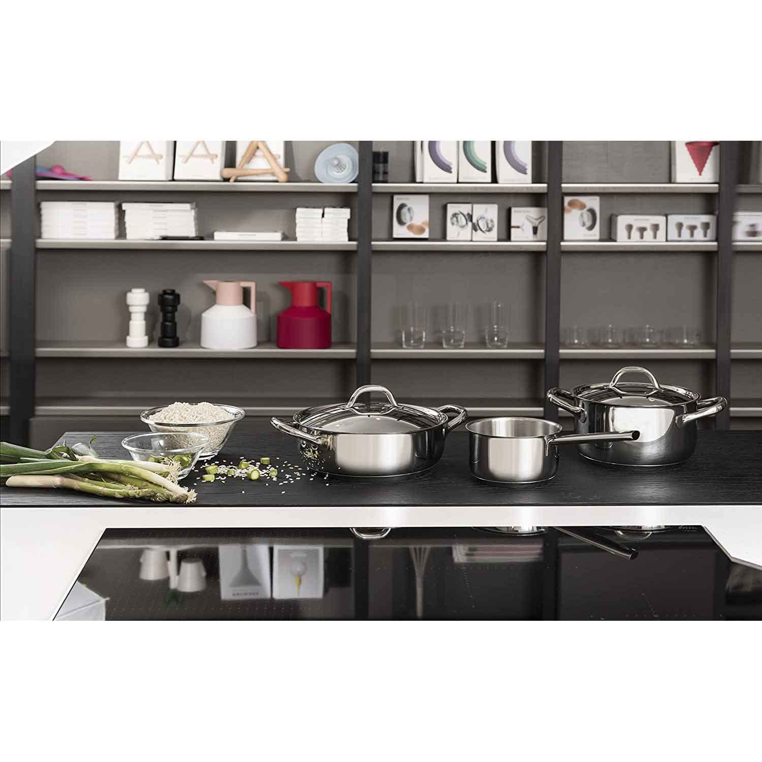 barazzoni-chef-line-batteria-9-pezzi-acciaio-inox-18-10-triplo-fondo-induzione-g image 2