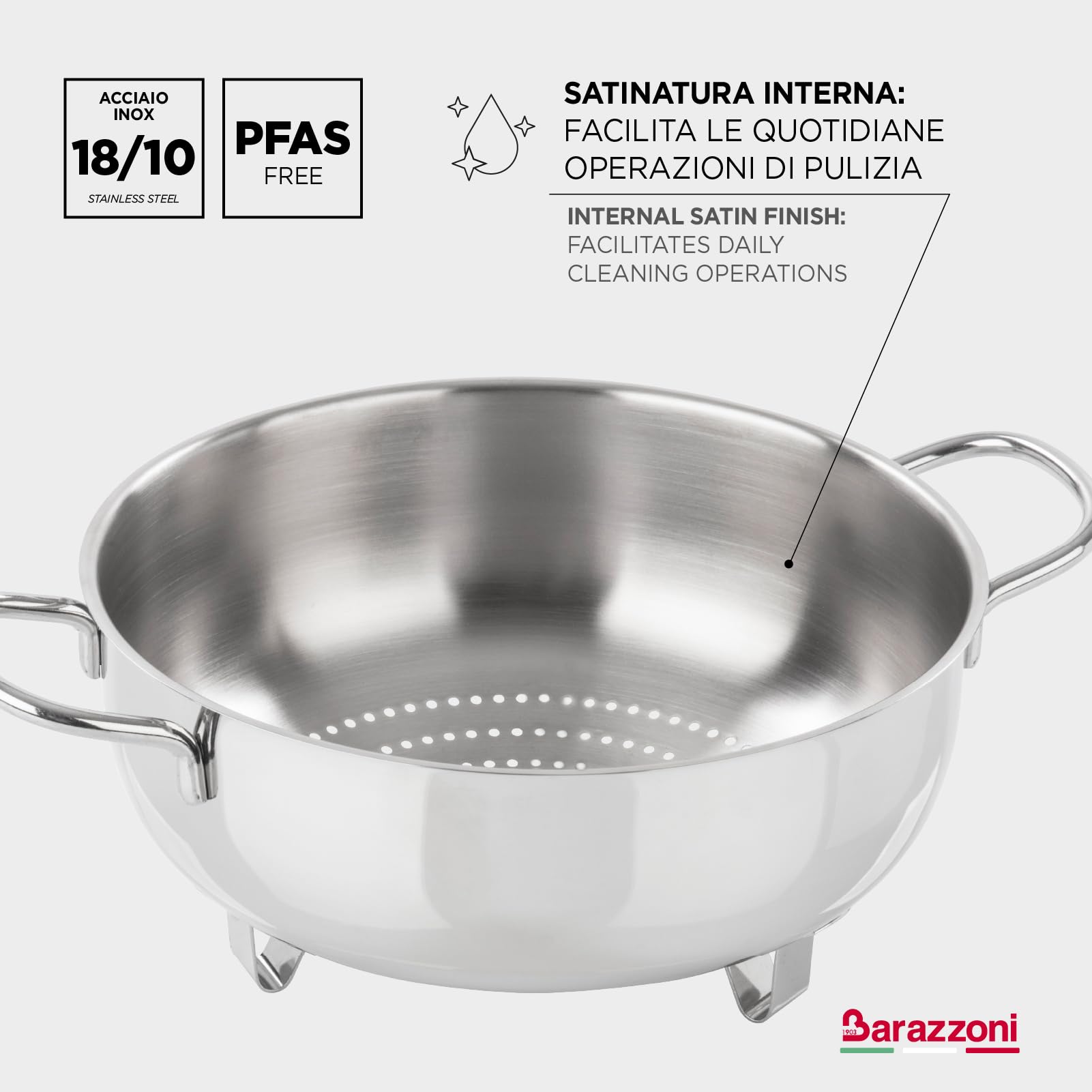 barazzoni-gli-speciali-colapasta-22-cm-acciaio-inox-18-10-maniglie-tubolari-made image 4