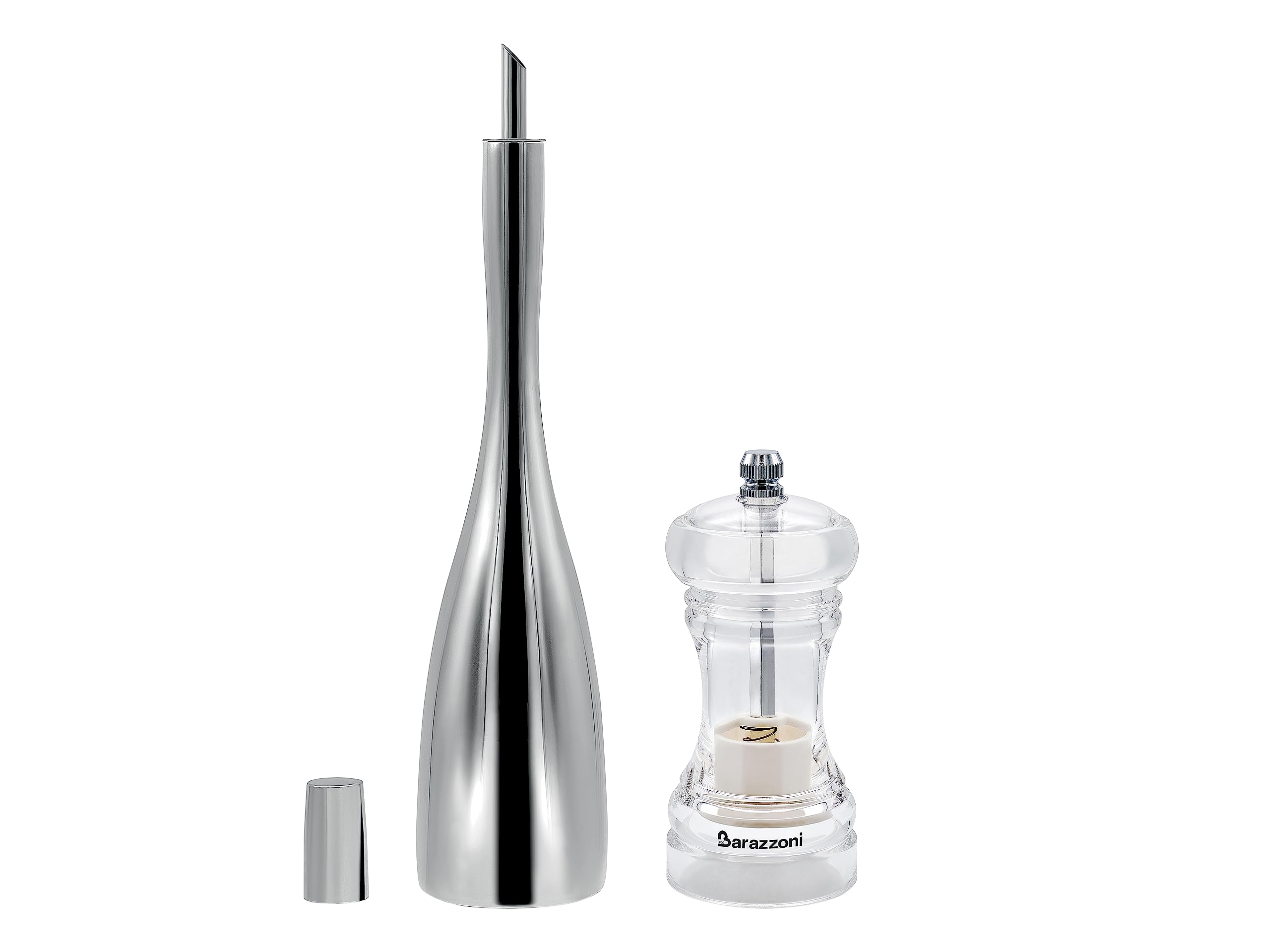 barazzoni-set-olio-e-sale-olly-oliera-450-ml-in-acciaio-inox-e-macinasale-e-maci image 1