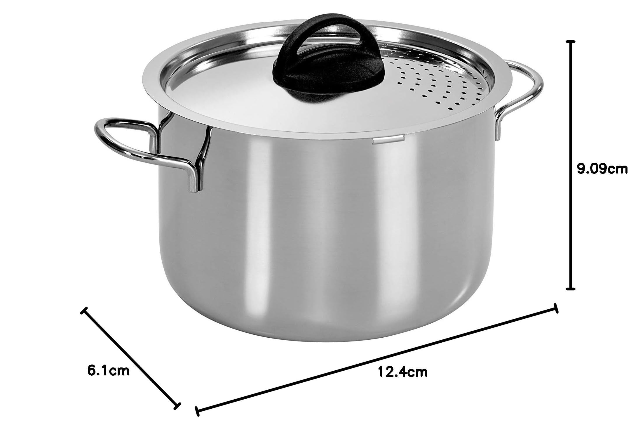 barazzoni-scola-veloce-22-cm-pentola-scolapasta-3-in-1-acciaio-inox-18-10-made-i image 4