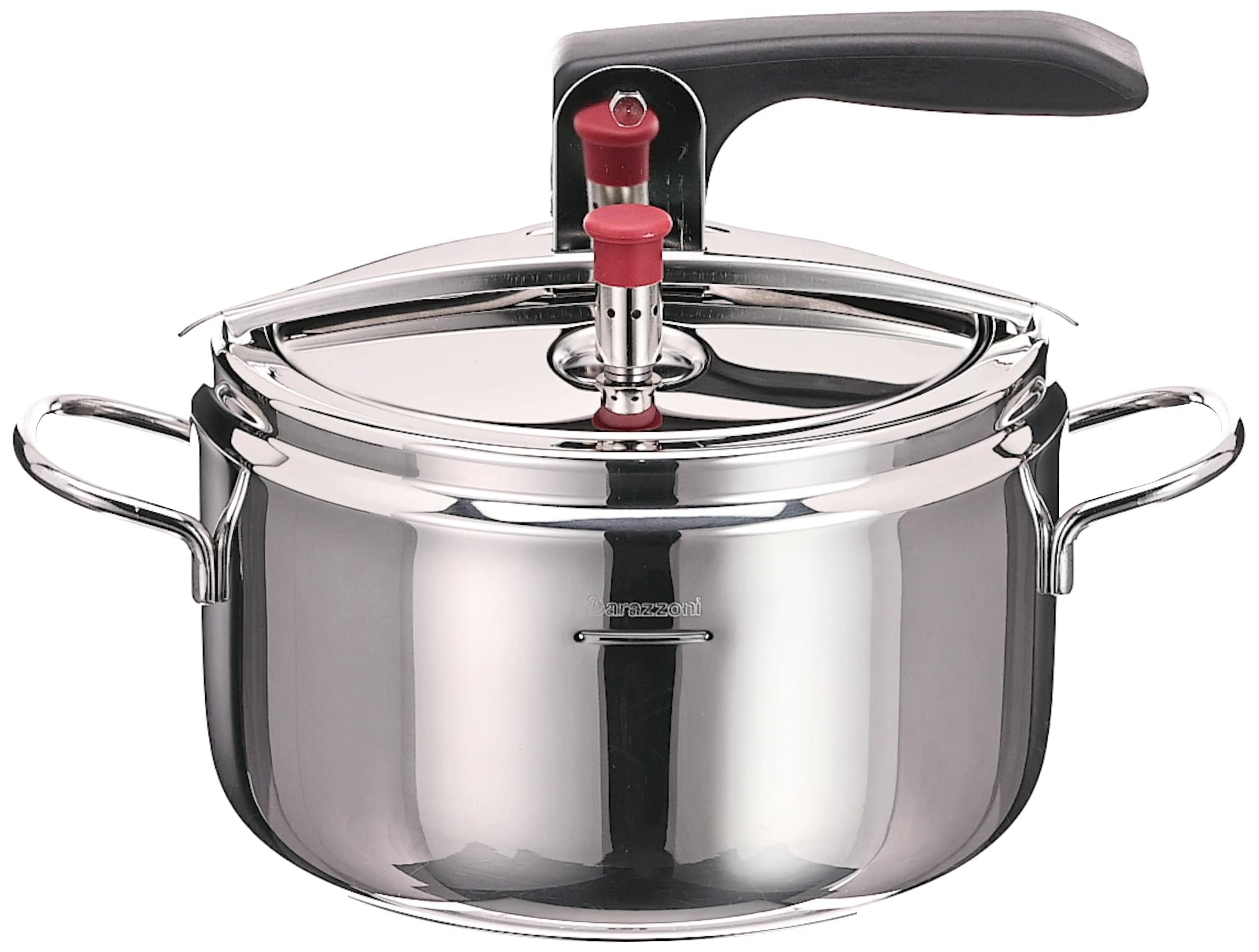 barazzoni-basic-pentola-a-pressione-5-litri-22-cm-in-acciaio-inox-18-10-con-bloc image 1