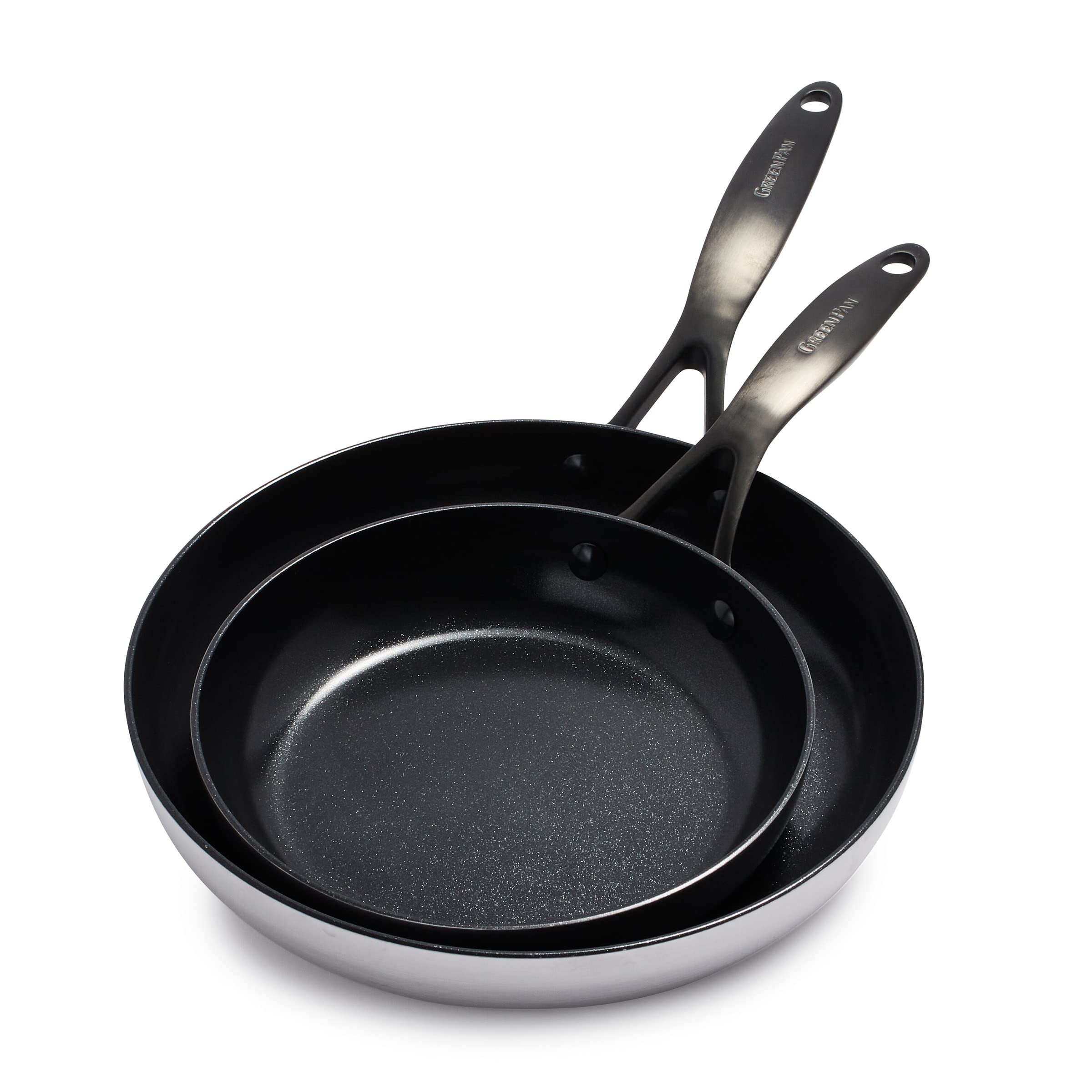 greenpan-venice-pro-noir-tri-ply-set-2-padelle-20-cm-e-26-cm-acciaio-inox-tri-pl image 1