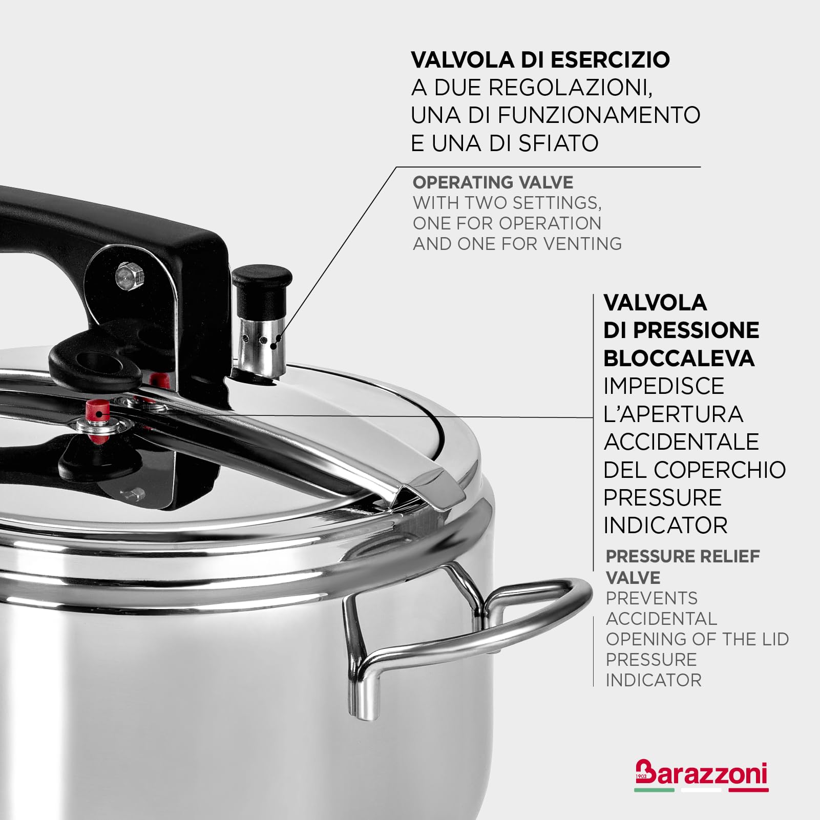 barazzoni-basic-pentola-a-pressione-5-litri-22-cm-in-acciaio-inox-18-10-con-bloc image 6