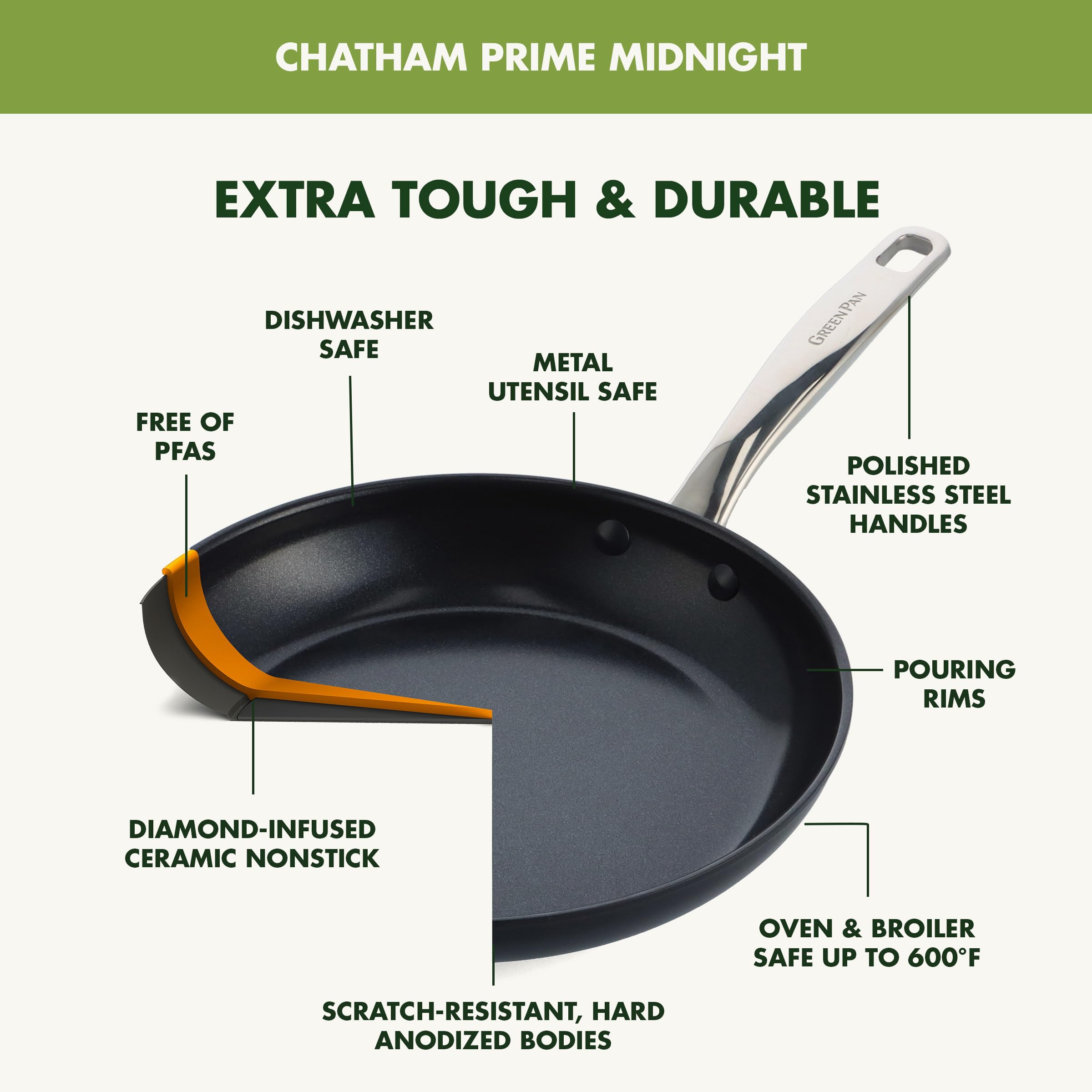 greenpan-prime-midnight-set-2-padelle-20-e-26-cm-ceramica-antiaderente-senza-pfa image 5