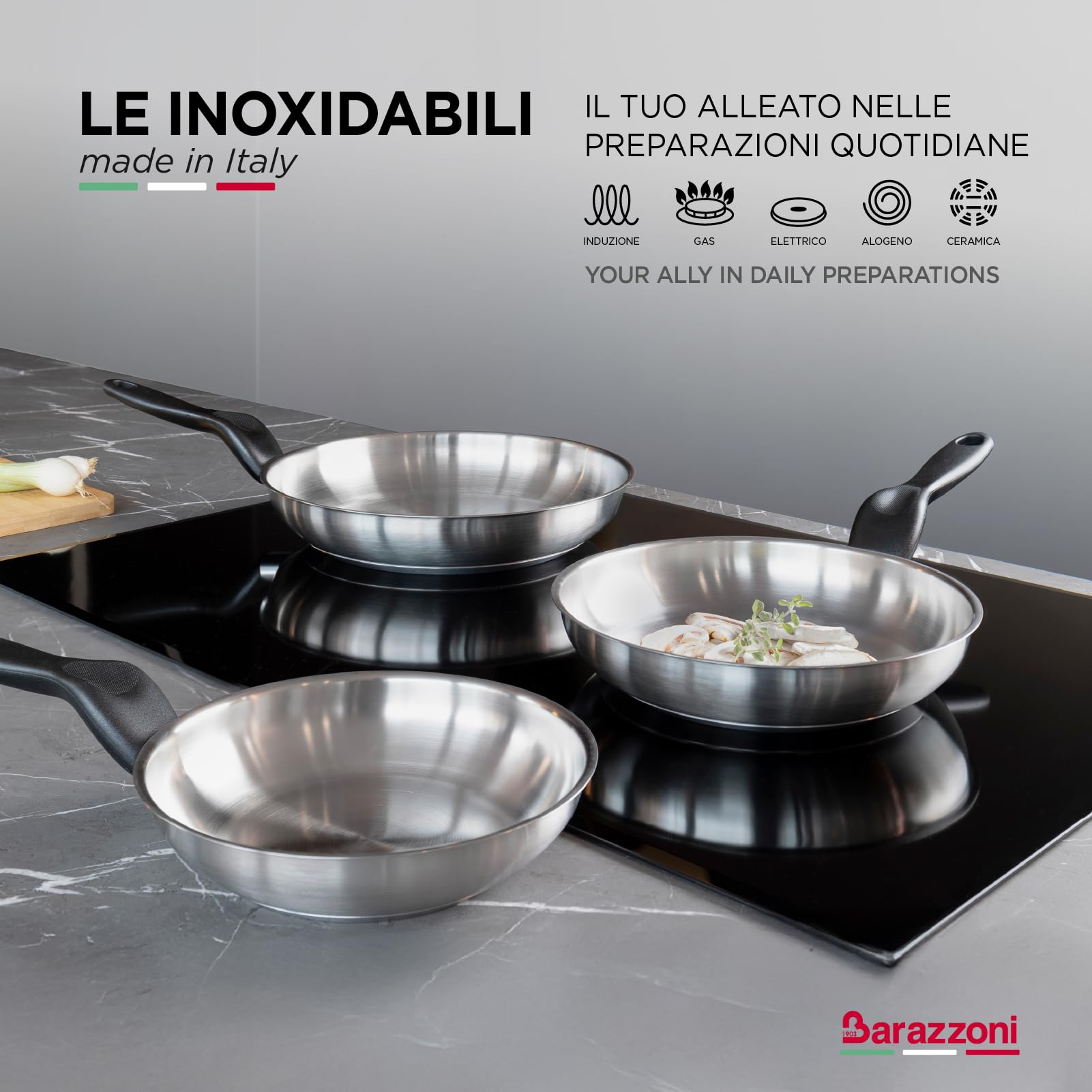barazzoni-le-inoxidabili-saltapasta-wok-28-cm-in-acciaio-inox-18-10-triplo-fondo image 2