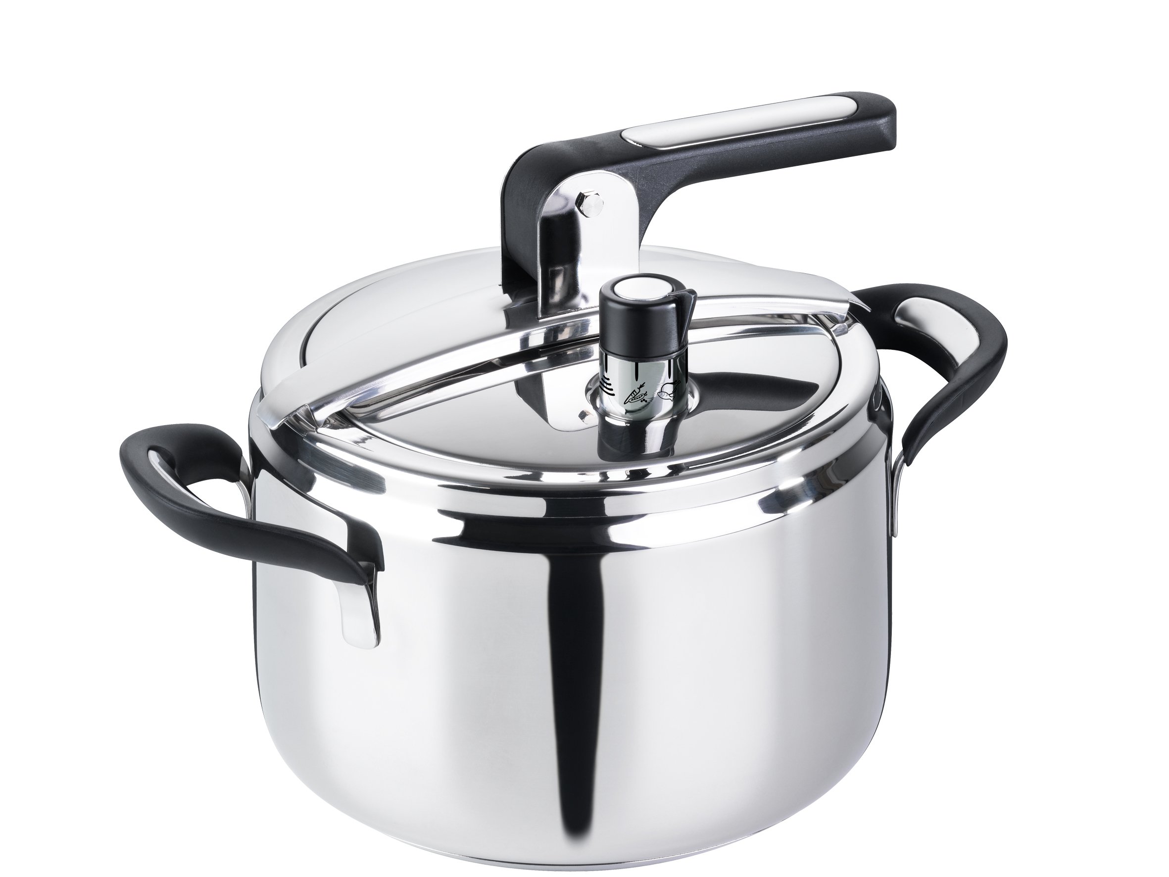 barazzoni-silicon-pro-pentola-a-pressione-5-l-22-cm-in-acciaio-inox-18-10-con-du image 1