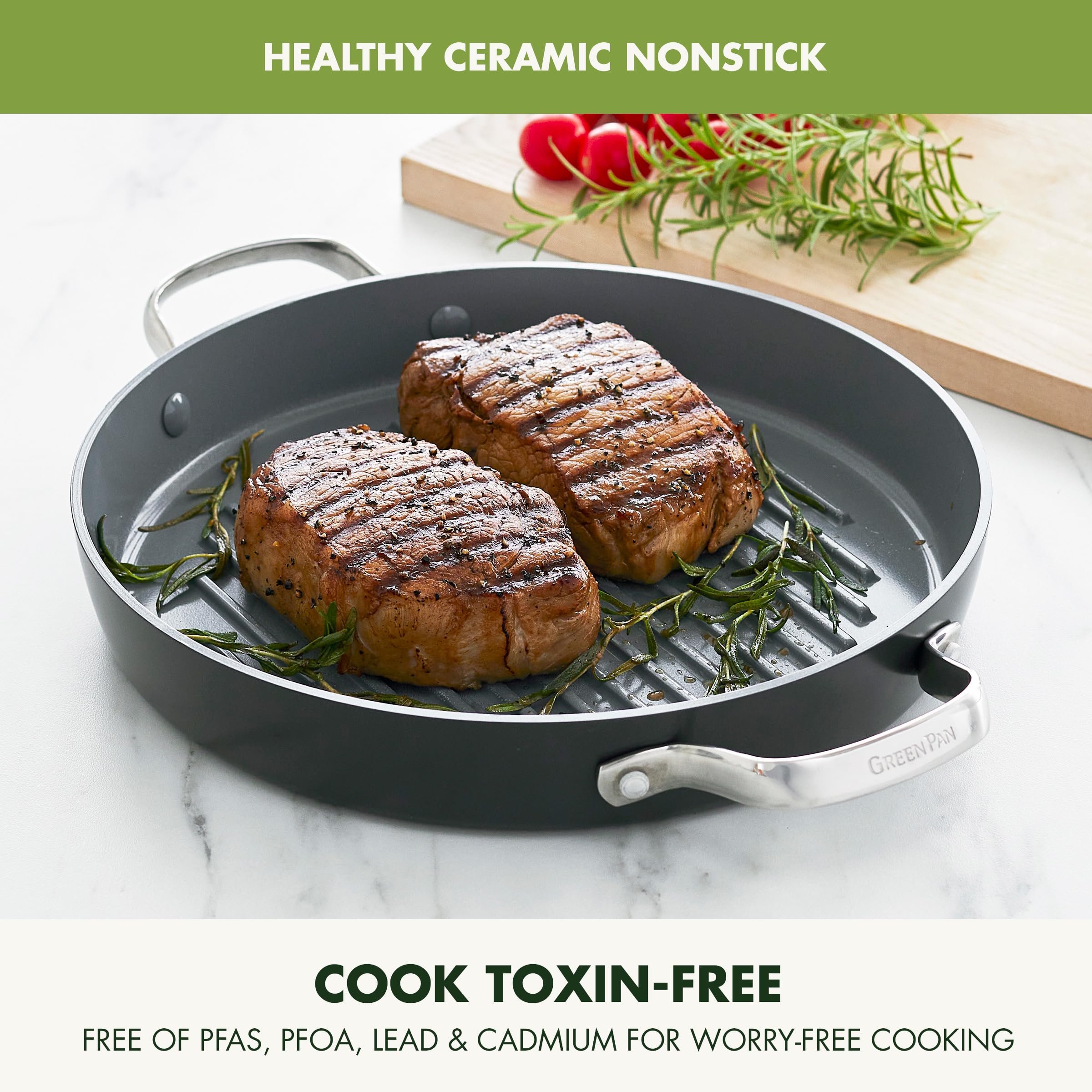 greenpan-valencia-pro-padella-grill-rotonda-28-cm-ceramica-anodizzata-dura-senza image 2