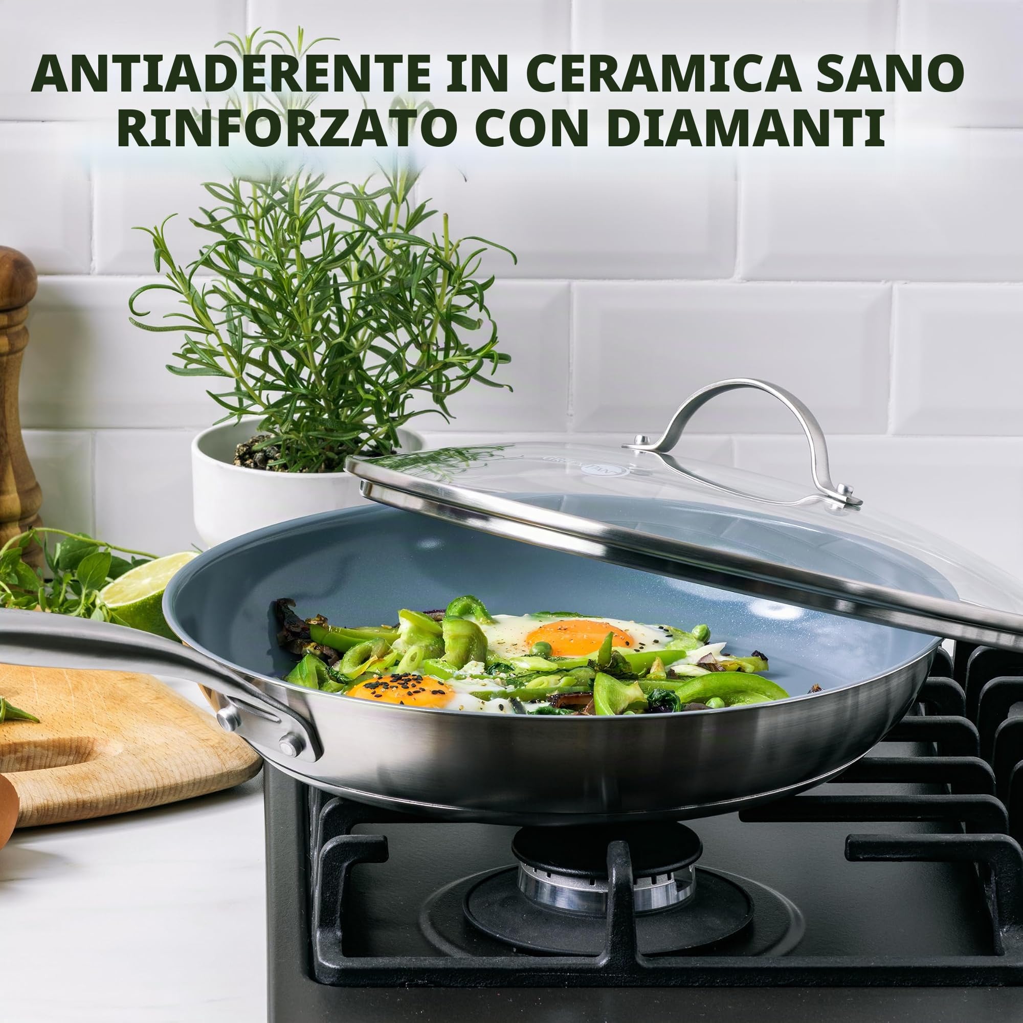 greenpan-treviso-padella-30-cm-con-coperchio-in-acciaio-inox-antiaderente-cerami image 4