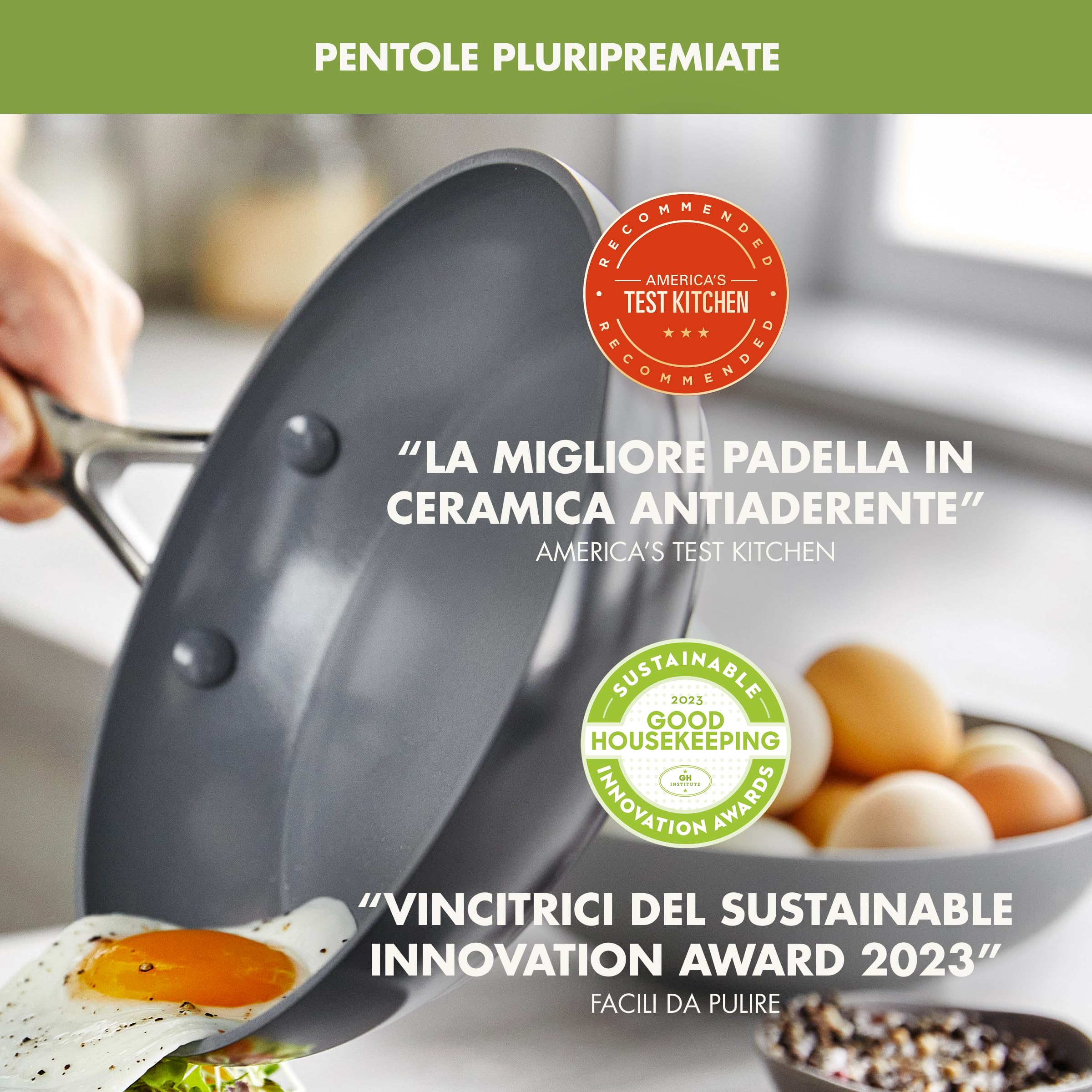 greenpan-valencia-pro-padella-26-cm-con-coperchio-antiaderente-ceramico-senza-pf image 5