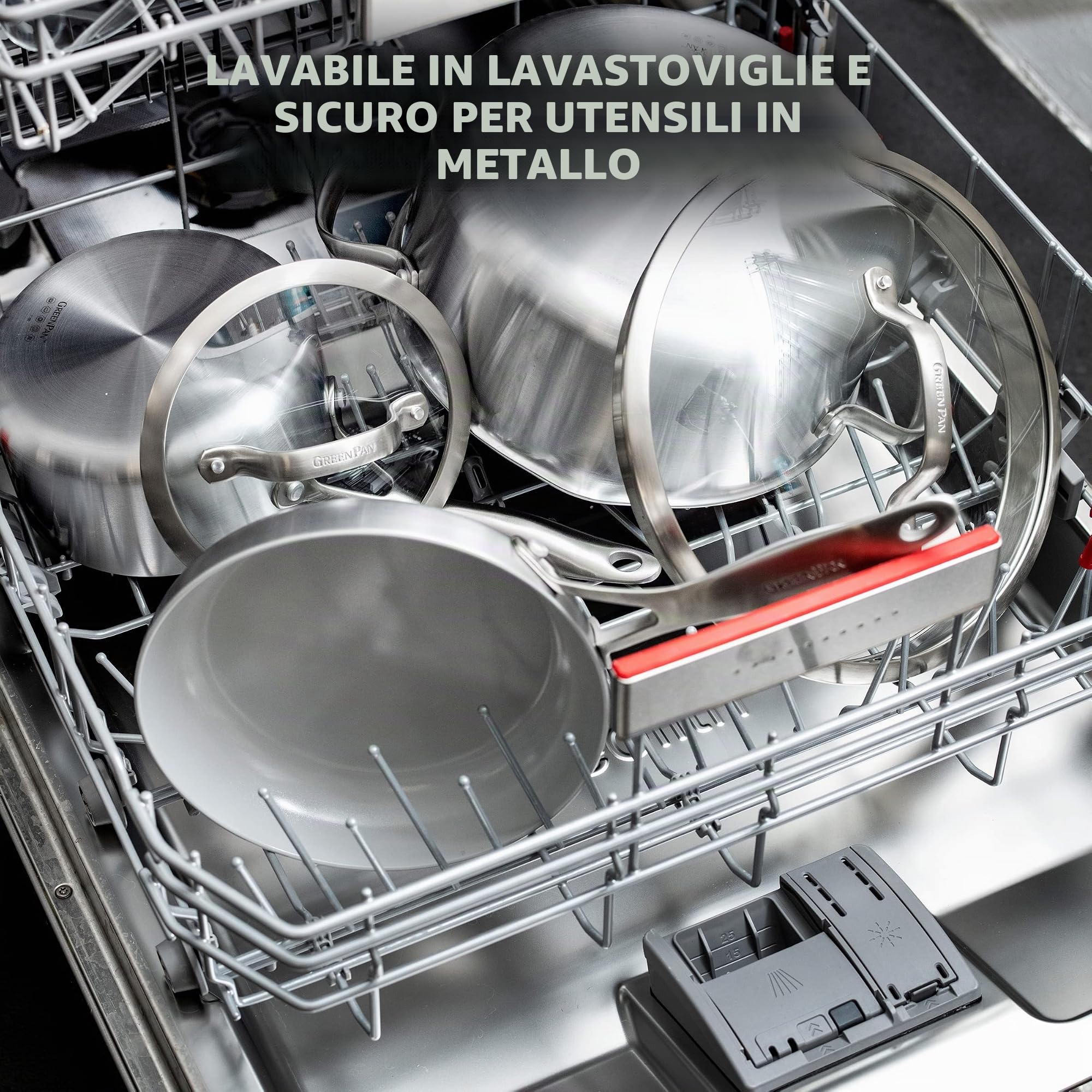 greenpan-venice-pro-tri-ply-padella-multiuso-24-cm-3-1-l-in-acciaio-inox-con-ins image 8