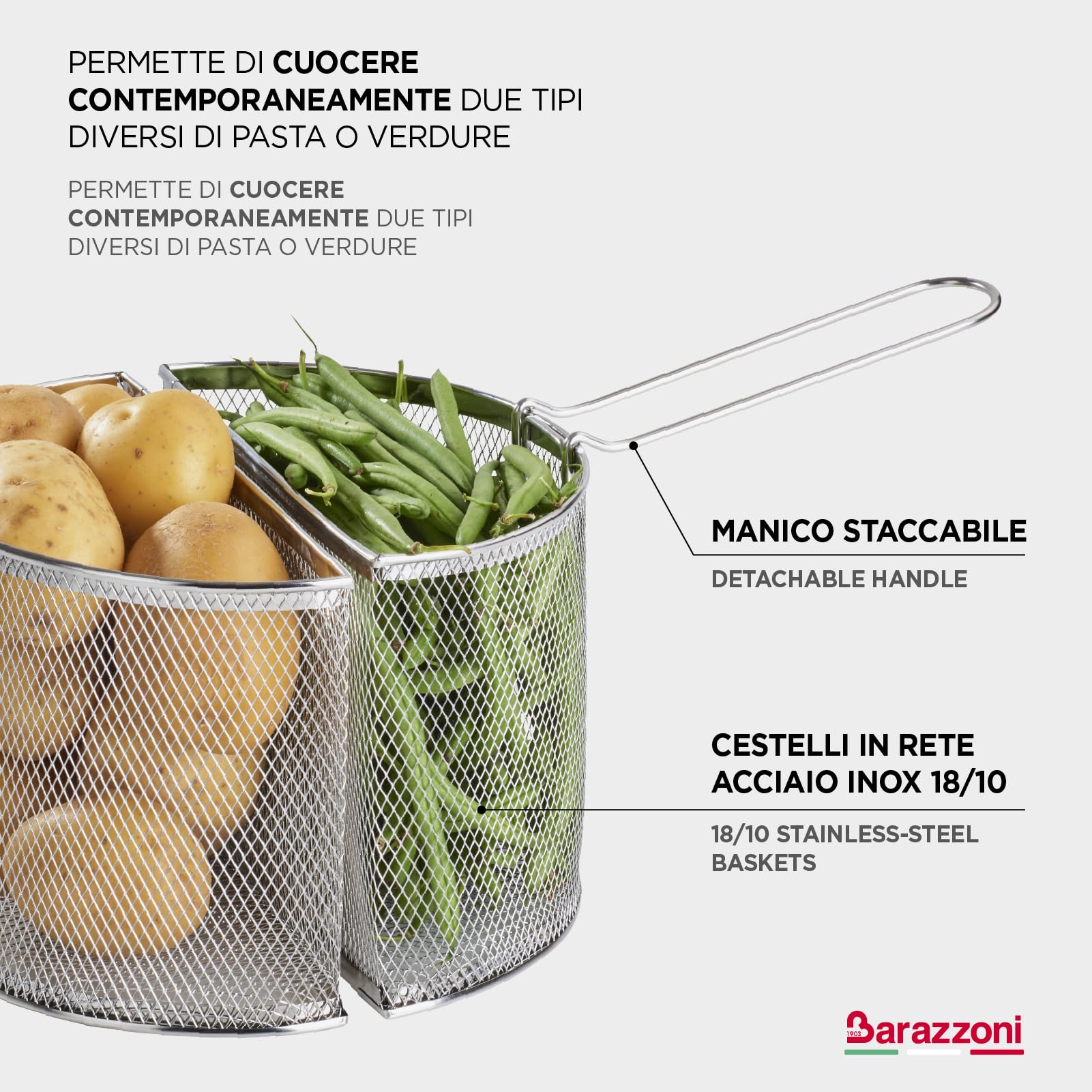 barazzoni-spaghettiere-doppio-cestello-24-cm-7-25-lt-acciaio-inox-18-10-triplo-f image 6