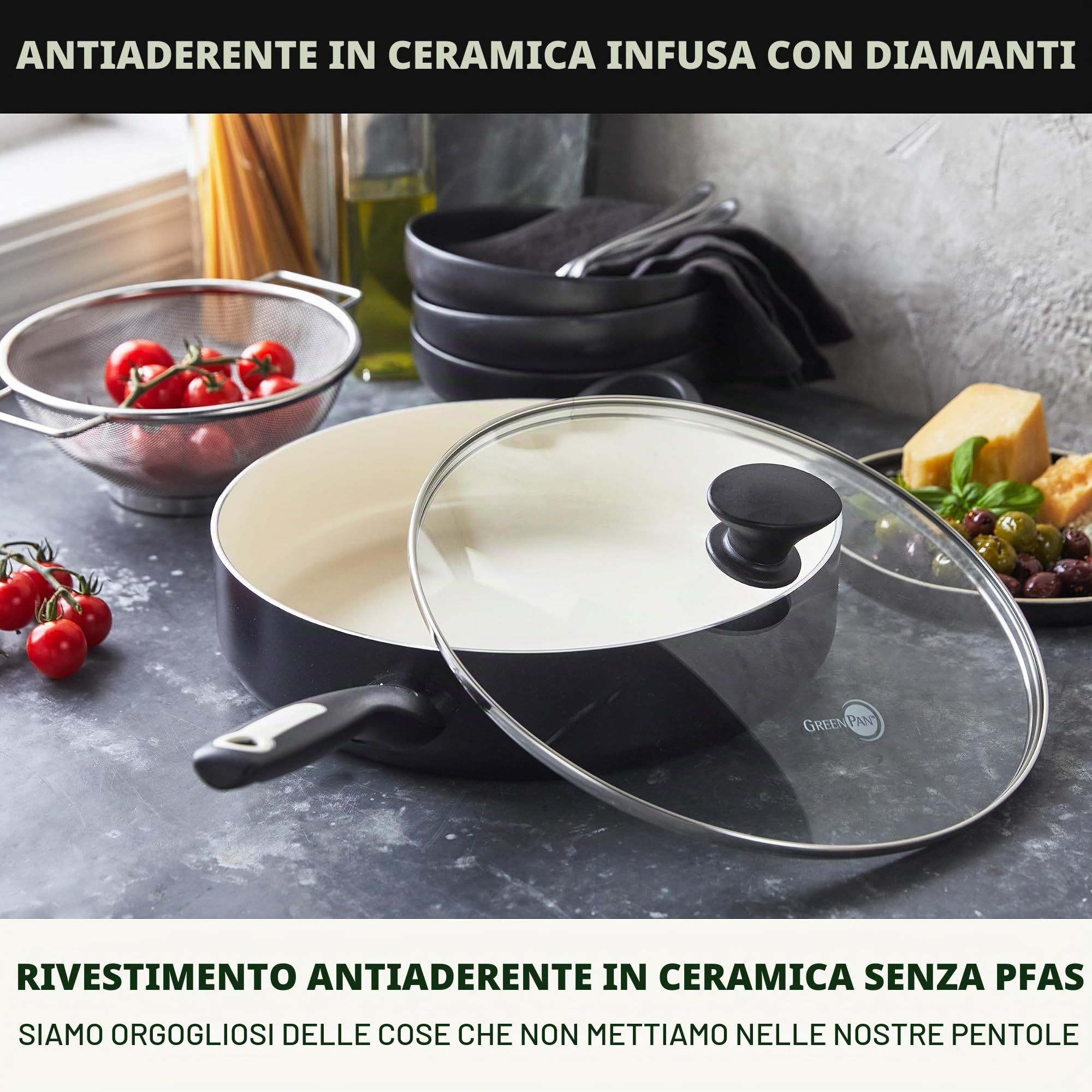 greenpan-rio-padella-saut-antiaderente-in-ceramica-senza-pfas-30-cm-4-8-l-con-co image 2