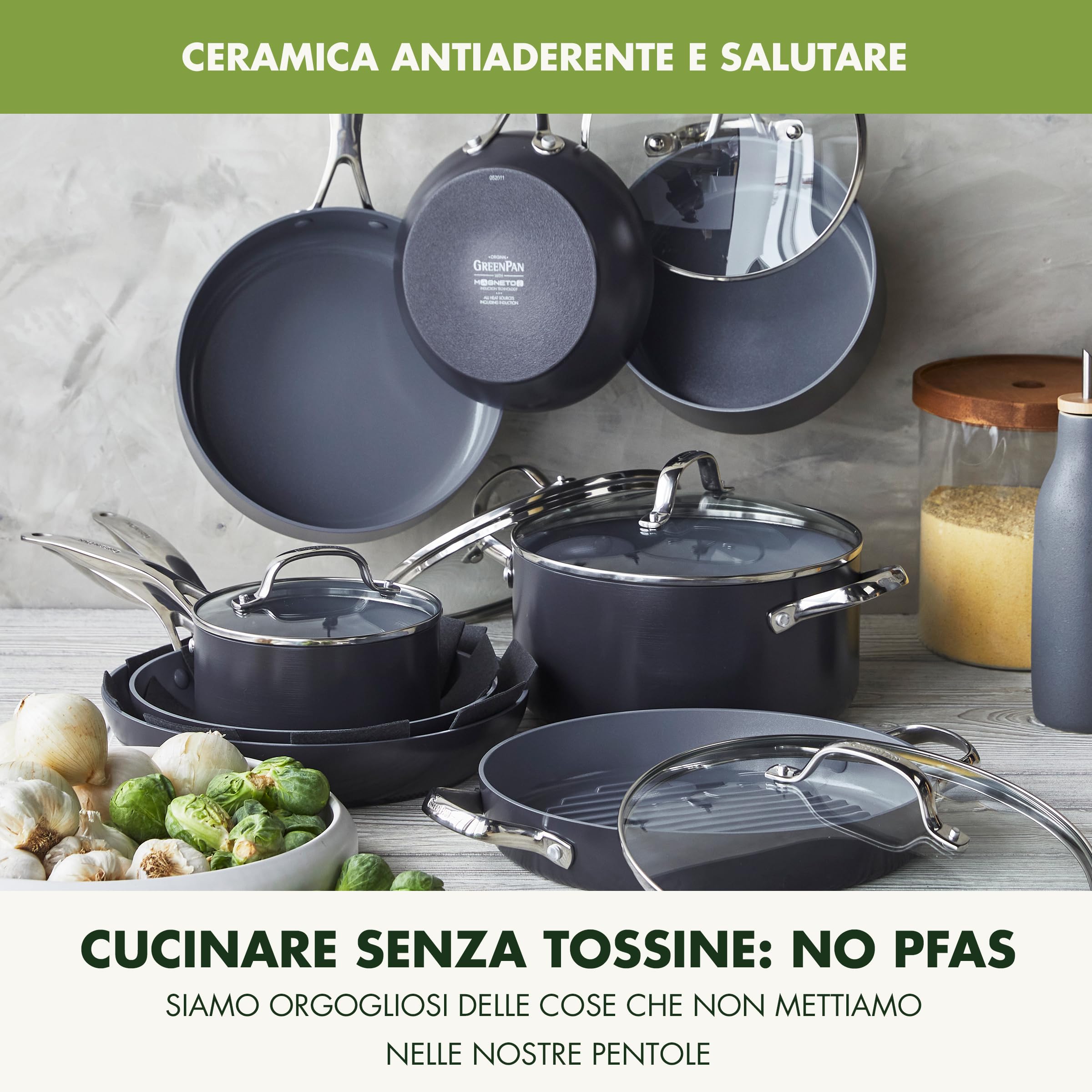 greenpan-valencia-pro-padella-26-cm-con-coperchio-antiaderente-ceramico-senza-pf image 2