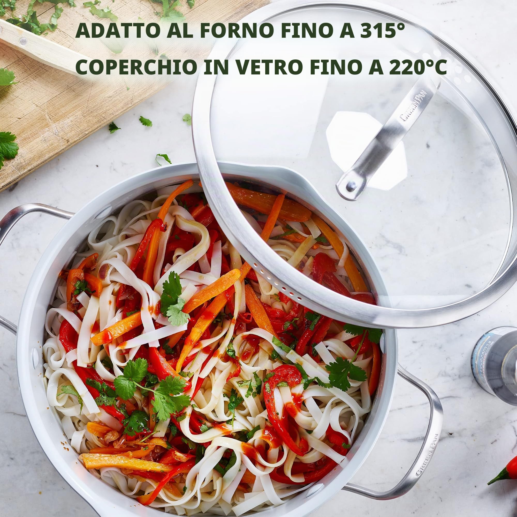 greenpan-venice-pro-tri-ply-padella-multiuso-24-cm-3-1-l-in-acciaio-inox-con-ins image 5