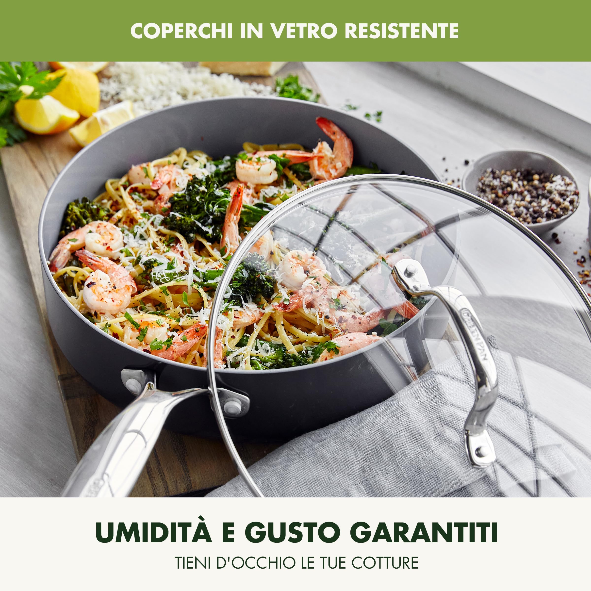 greenpan-valencia-pro-padella-26-cm-con-coperchio-antiaderente-ceramico-senza-pf image 8